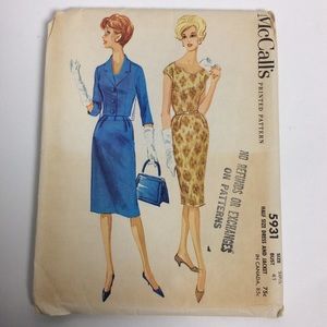 McCall’s VTG Sewing Pattern #5931 Dress & Jacket